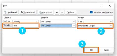 Image result for Excel Sort Function Multiple Columns