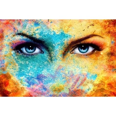 AZ Blue Eyes Woman Unframed Paper Poster : Amazon.in: Home & Kitchen