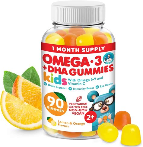 Amazon.com: DR. MORITZ Vegan Omega 3 Gummies for Kids and Toddlers (90 ...