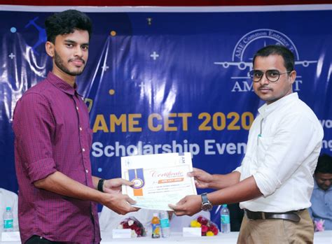 AME CET conduct scholarship event to those participants whose rank upto ...