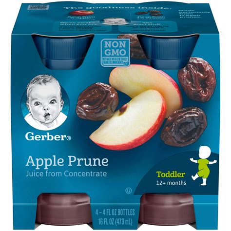 Gerber Apple Prune Juice from Concentrate 4-4 oz | La Comprita