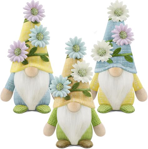 Amazon.com: Gehydy Set of 3 Spring Gnomes Decoration Floral Vine Summer ...