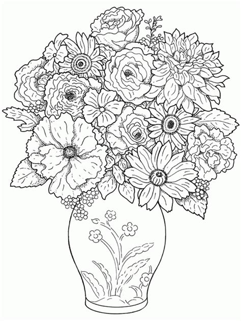 Vase With Flowers Drawing at Billie Miller blog