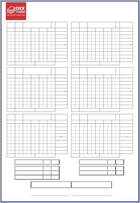 Volleyball score sheet form in Word and Pdf formats