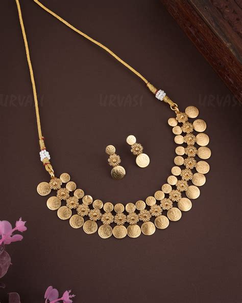 Coin X Flower Designer Layer Necklace 938 – URVASI LADIES NOVELTIES