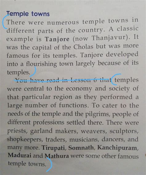 How did Temple towns develop and explain with an example - Brainly.in