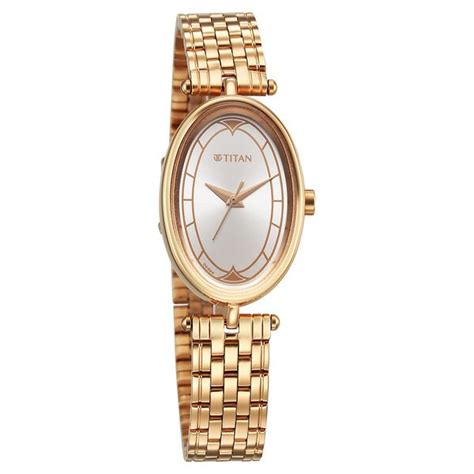 Buy Online Titan Karishma Quartz Analog Silver Dial Rose Gold Stainless ...