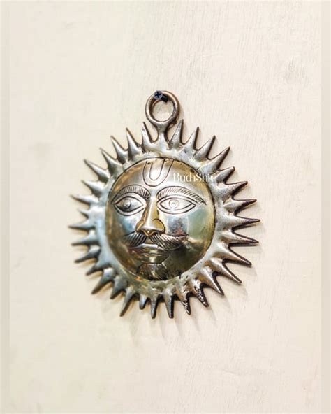Buy Brass Surya Dev wall hanging - Budhshiv.com