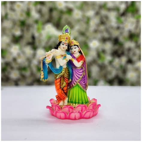Buy AtoZ India Cart Radha Krishna Statue in Resin Radhe Krishna ...