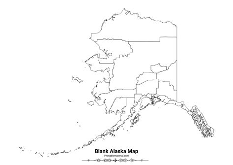 Alaska Map – Blank Map, Outline Map & County Map Printable
