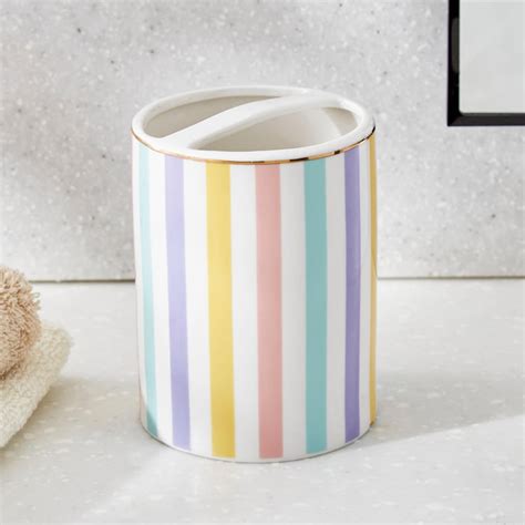 Buy Slate Stripe Kids Ceramic Tooth Brush Holder from Home Centre at ...