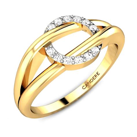 Candere By Kalyan Jewellers 18KT Yellow Gold and Diamond Ring for Women ...