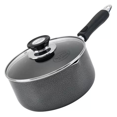 Alpine Cuisine 2qt Nonstick Sauce Pan, Glass Lid, Soft Handle ...