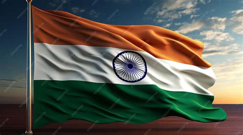 Premium AI Image | Background 3d illustration of the India flag waving ...