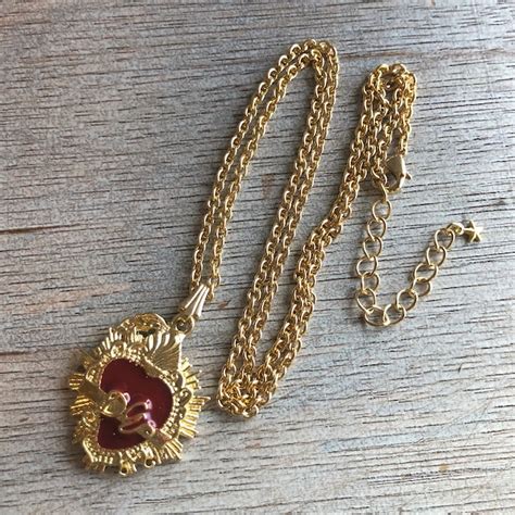 コラソン ハート モチーフ チャーム ネックレス アクセサリー Sacred Heart 御心 聖心 キリスト | tiny star