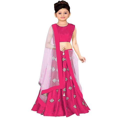 Buy Yagn Fashion Girls' Taffeta Silk Lehenga Choli at Amazon.in