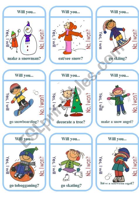 Winter Activities Worksheet 的图像结果