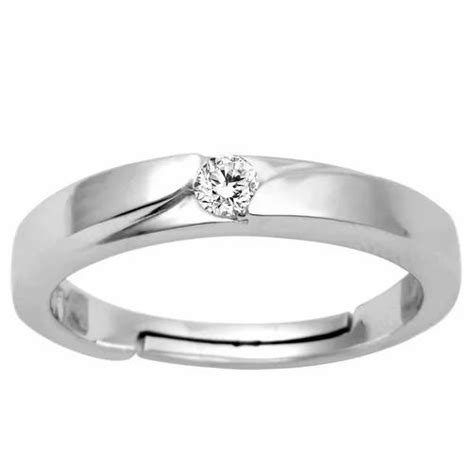 Couple Ring - SR02733 925 Sterling Silver Solitaire Wedding Ring ...