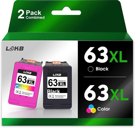 63XL Ink Cartridge Combo Pack Compatible for HP Ink 63 HP 63 Ink Works ...