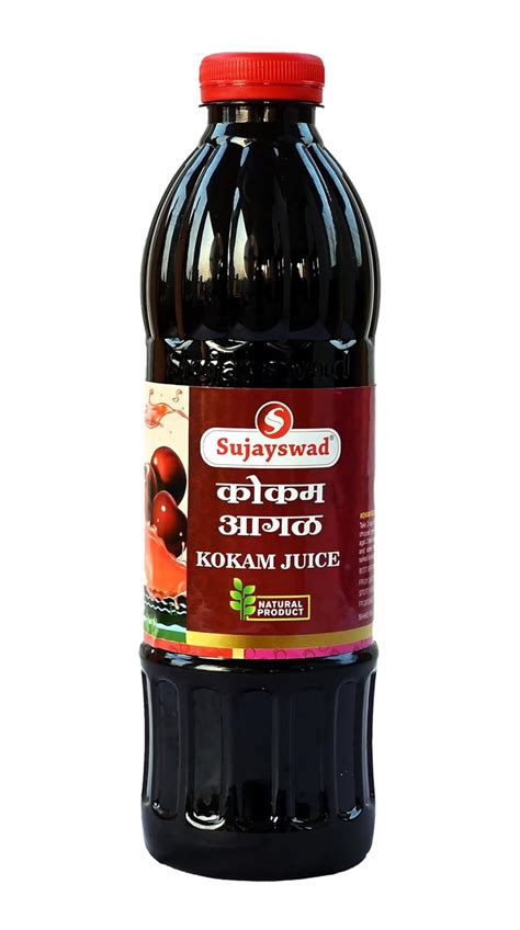 Sujayswad Kokam Juice 1 ltr (Kokam aagal without sugar) : Amazon.in ...