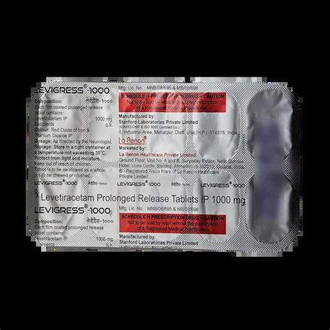 LEVIGRESS 1000MG TABLET 10'S Price, Uses, Side Effects & Substitutes ...