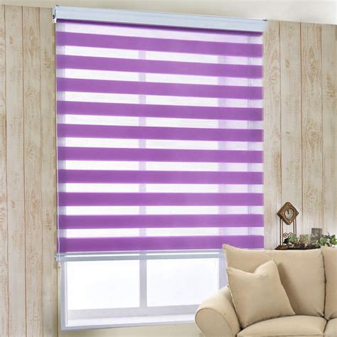 Zebra Blind for Windows Dual Layer Zebra Roller Shades Light Filtering ...