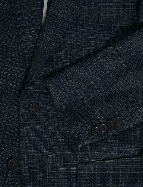 Buy Tailored Fit Check Blazer at Marks & Spencer