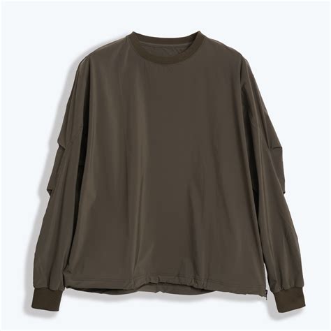 (UNTRACE) BOX STRETCH SMOCK L/S | apt335nyc