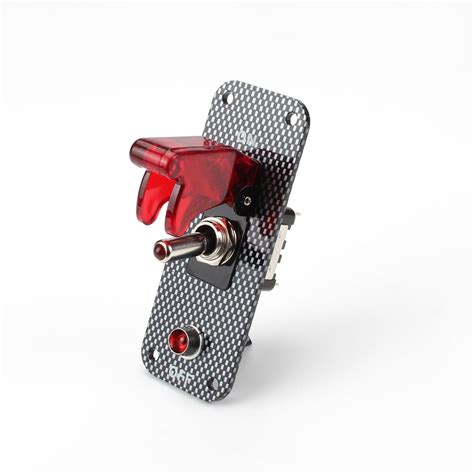 MODAXE 12V Racing Switch Panel Kit with Carbon Fiber Design, LED Arming ...