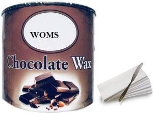 WOMS Chocolate Hair Removal Hot Wax(Wax 800gm+50 Waxing Strips+1 Steel ...