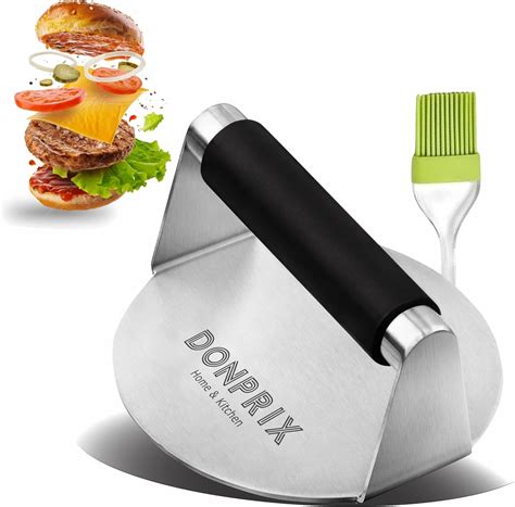 Amazon.com: Smash Burger Press Kit with Anti-Scald Handle - Stainless ...