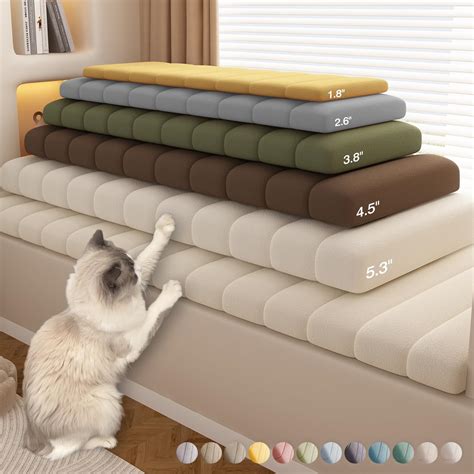 Amazon.com: Custom Bay Window Seat Cushions Indoor, Circle Fleece ...