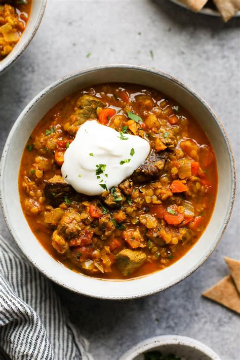 Beef and Lentil Stew (Moroccan-Spiced) - The Real Food Dietitians