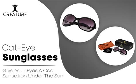 CREATURE Gaga Cateye Oversize Non Polarized Sunglasses For Girls(Lens ...