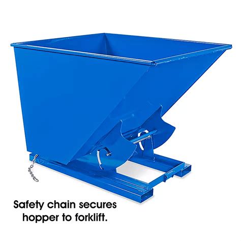Standard Steel Dumping Hopper - 2 Cubic Yard, Blue H-2109BLU - ULINE