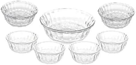 HTC Glassware 7 Pc Crystal Glass Dessert, Snacks & Ice-Cream Bowl Set ...