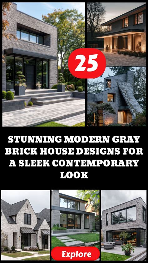 25+ Stunning Modern Gray Brick House Designs for a Sleek Contemporary ...