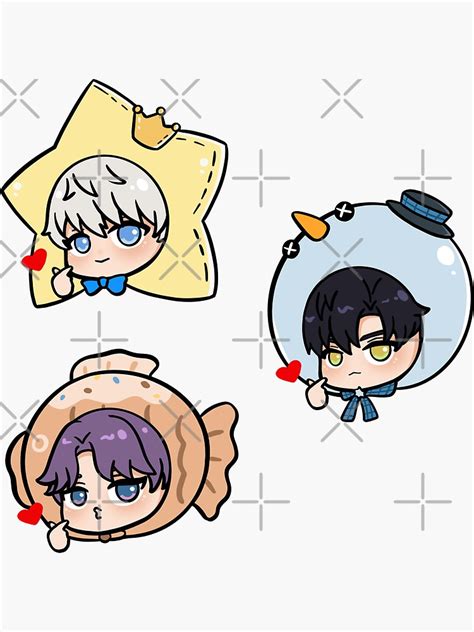 "Love and Deepspace Chibis" Sticker for Sale by yuniizu | Redbubble