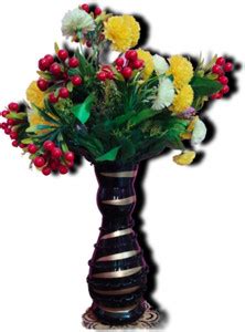 STC UNIQUE BLACK GLOD FLOWER VASES Glass Vase Price in India - Buy STC ...