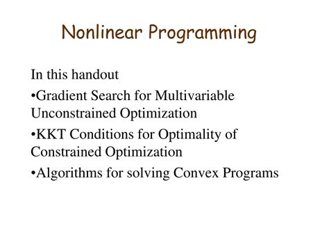 Image result for Nonlinear Programming Algorithms