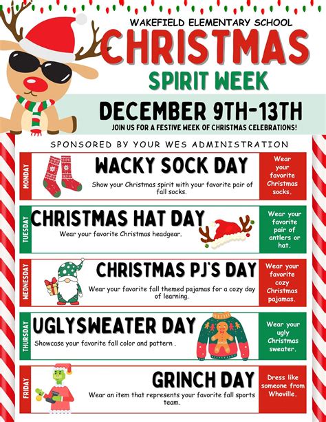 Editable Christmas Spirit Week Template Flyer | Canva Christmas Spirit ...