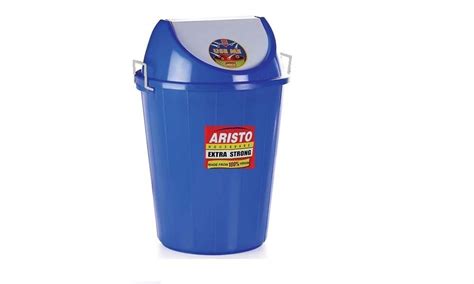 ARISTO ‎Plastic Swing-Lid Garbage Waste Dustbin, 30 Litres, Blue ...