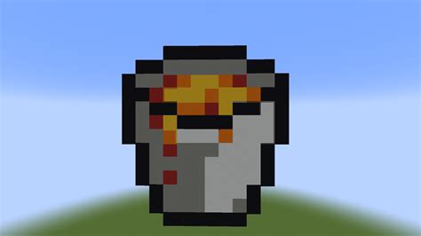 Minecraft Lava Bucket Pixel Art