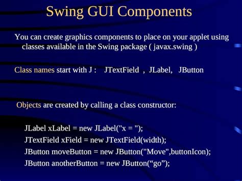 Image result for Java Swing GUI Component Selection