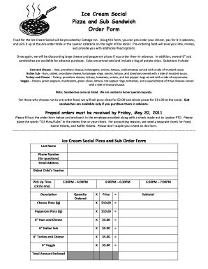 Fillable Online aaps k12 mi Pizza Pre-Order Form - aaps k12 mi Fax ...