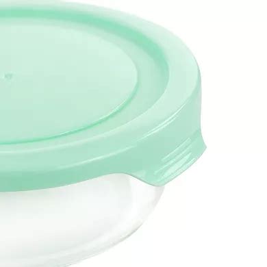 Martha Stewart 6 Piece Assorted Glass Storage Container and Lid Set in Mint