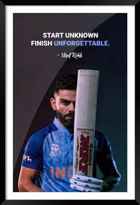 DBrush Virat Kohli Motivational quotes cricketer photo frame for decor ...