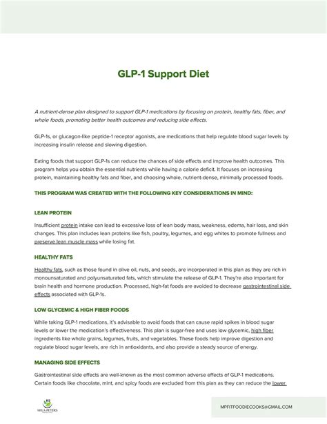 GLP-1 Diet Plan | 7-day GLP Meal Plan PDF | Balanced & Healthy Meals ...