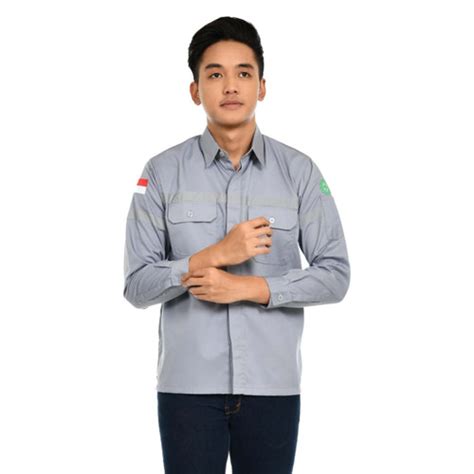 Jual Kemeja safety lengan Panjang Custom Sablon - Jakarta Timur ...