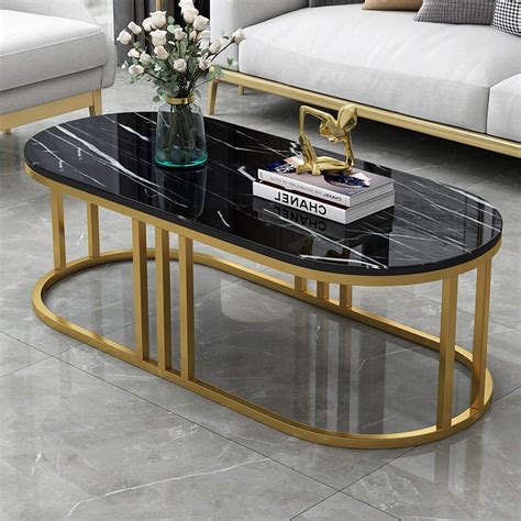 CROWN ART SHOPPEE Moisture Proof Home Center Table, Nordic Oval Low ...